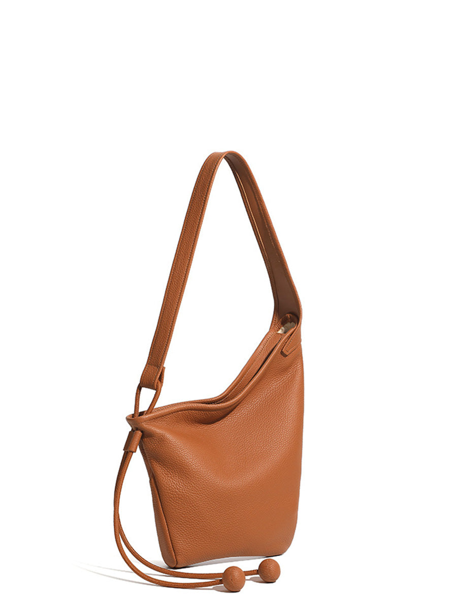 Asymmetrical Horn-Shaped Bucket Bag