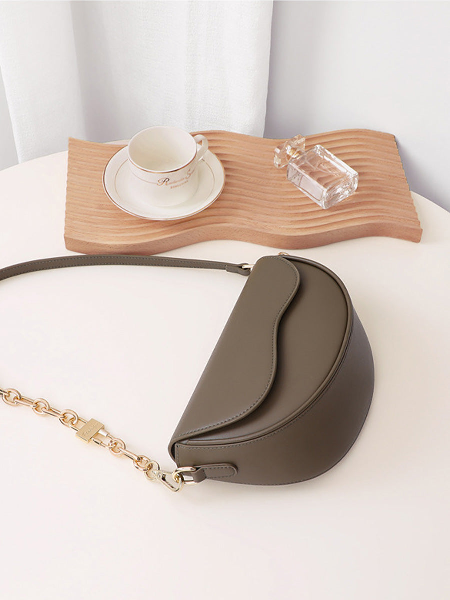 Gold Chain Baguette Crossbody Bag