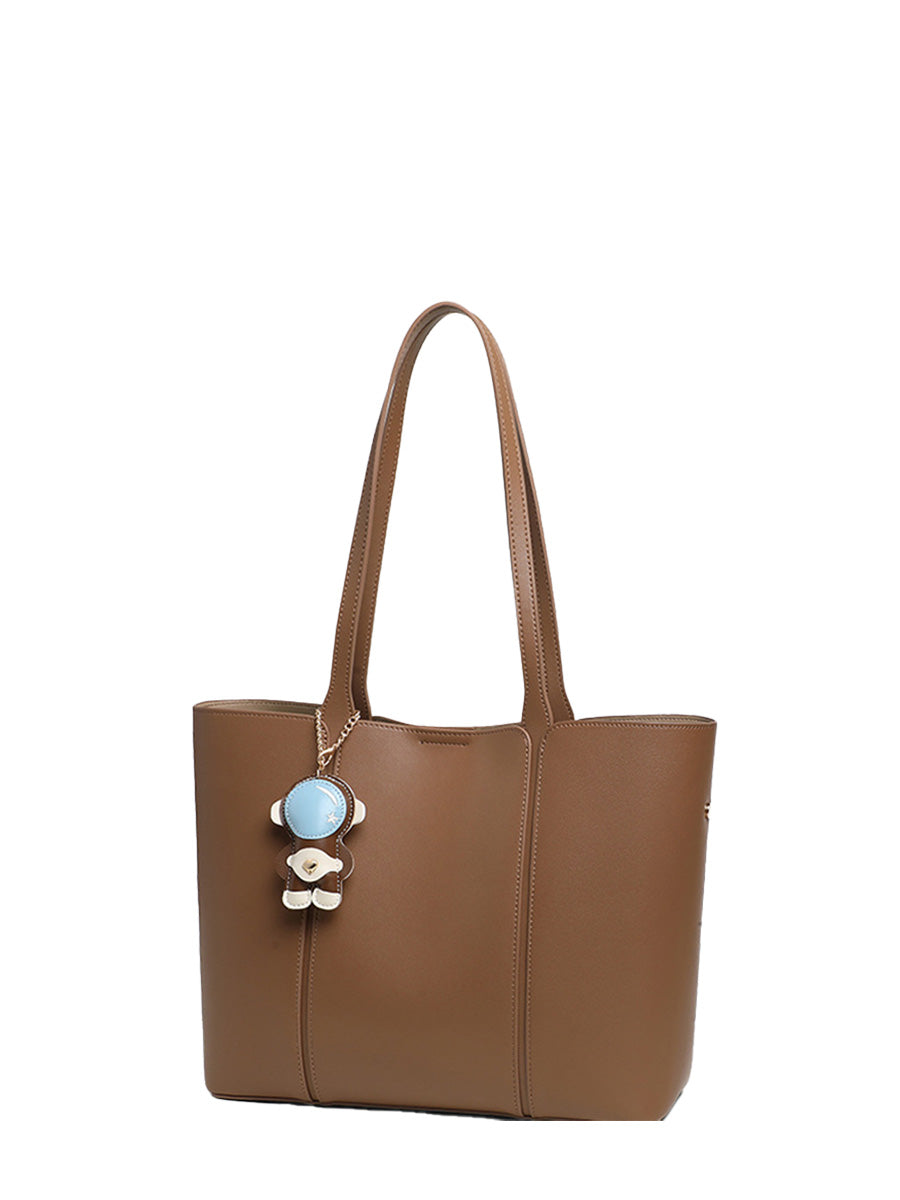 Large Leather Commuter Tote