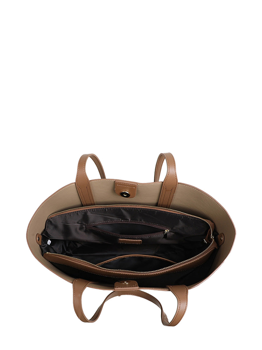 Large Leather Commuter Tote