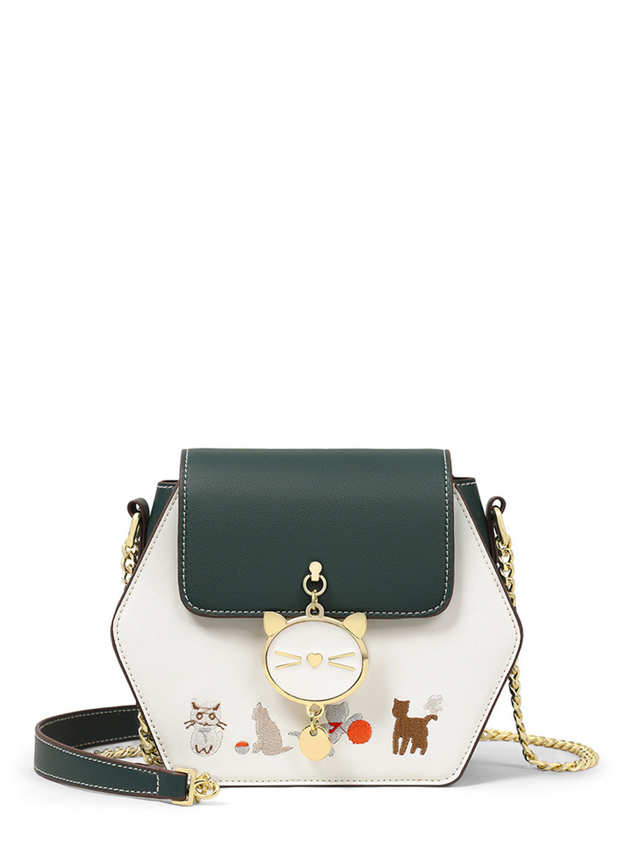 Leather Chain Crossbody Mini Bag