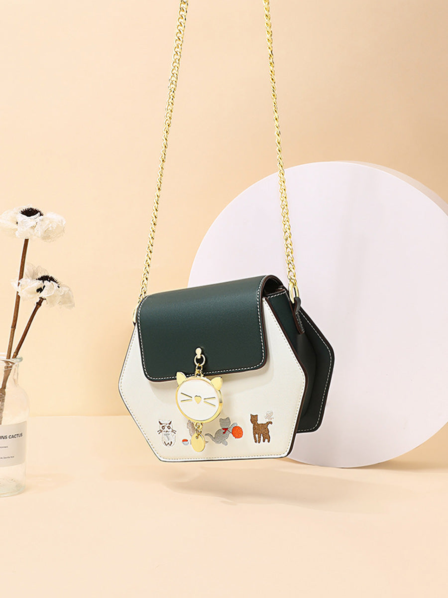 Leather Chain Crossbody Mini Bag