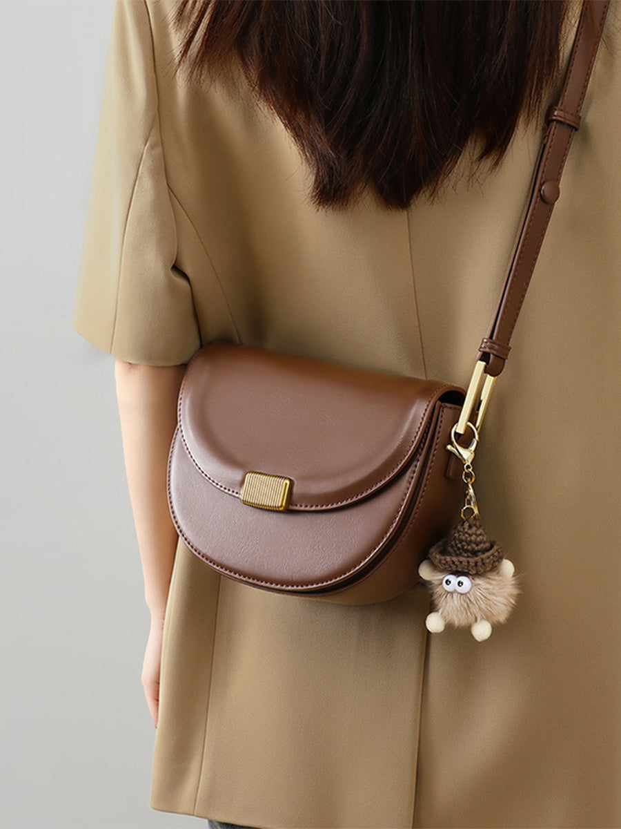 Leather Hobo Crossbody Bag