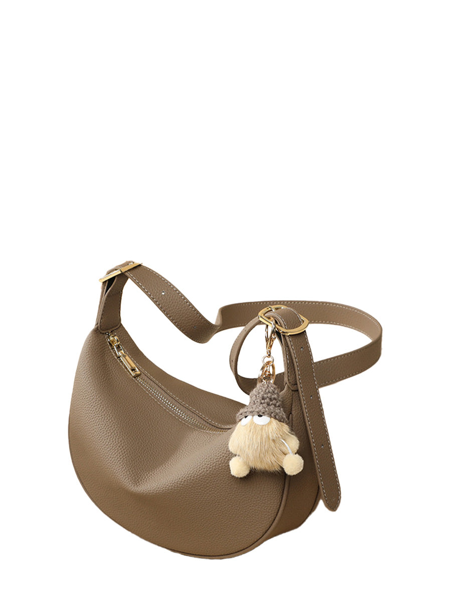 Leather Slouchy Hobo Bag