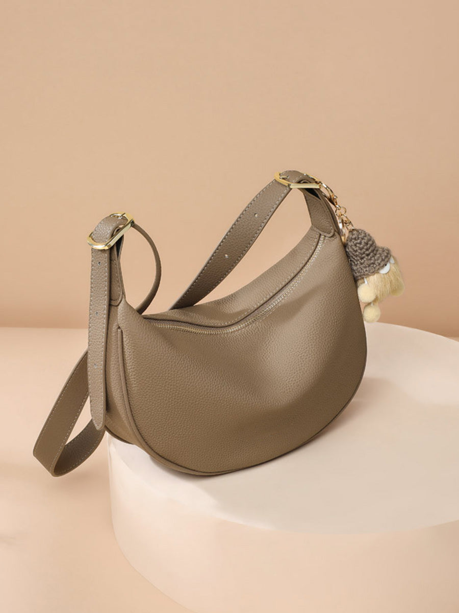 Leather Slouchy Hobo Bag
