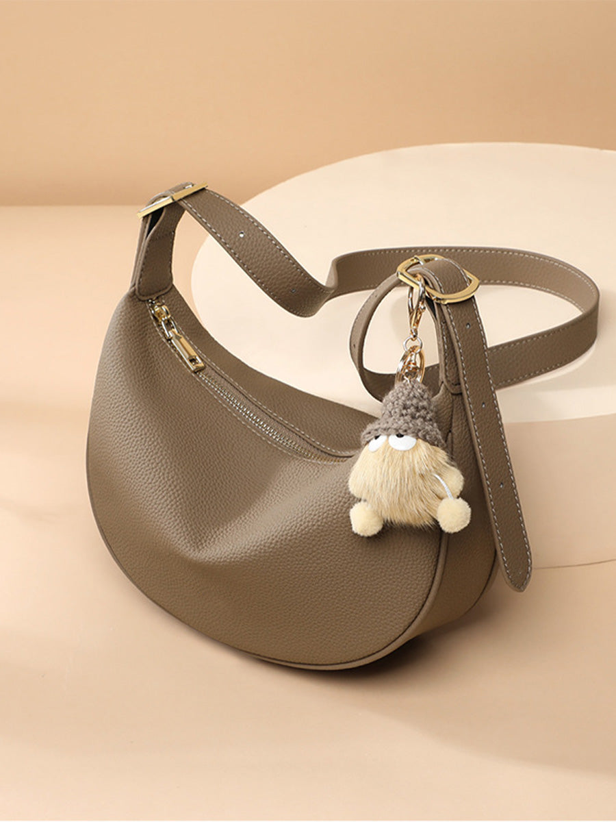 Leather Slouchy Hobo Bag