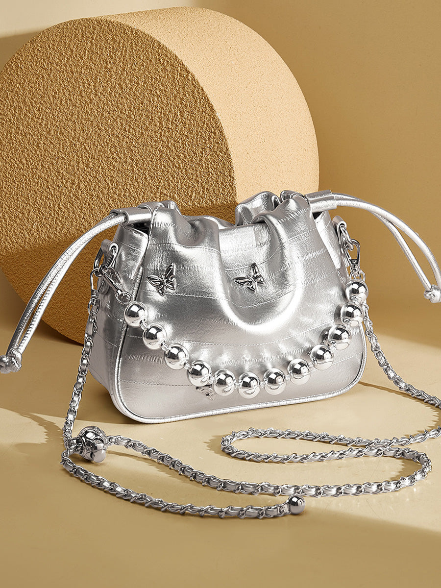 Pearl Glossy Crossbody Bag
