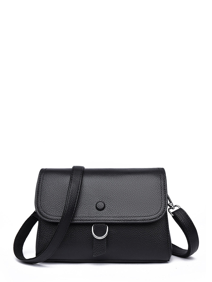 Pebbled Leather Box Crossbody