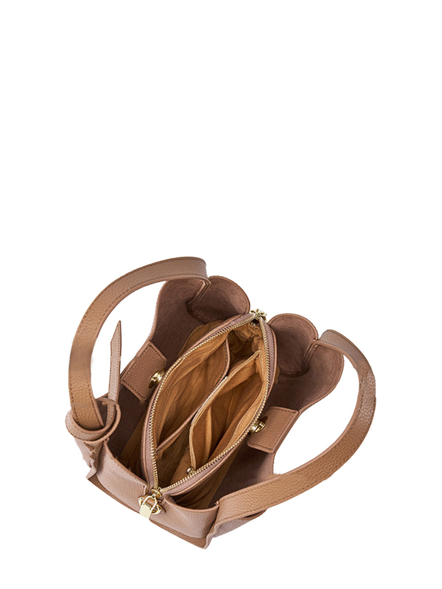 Pebbled Leather Bucket Bag