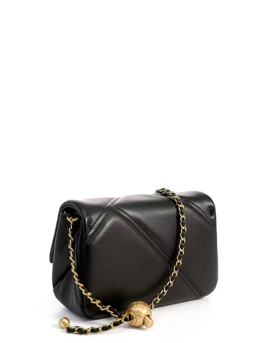 Quilted Leather Chain Crossbody