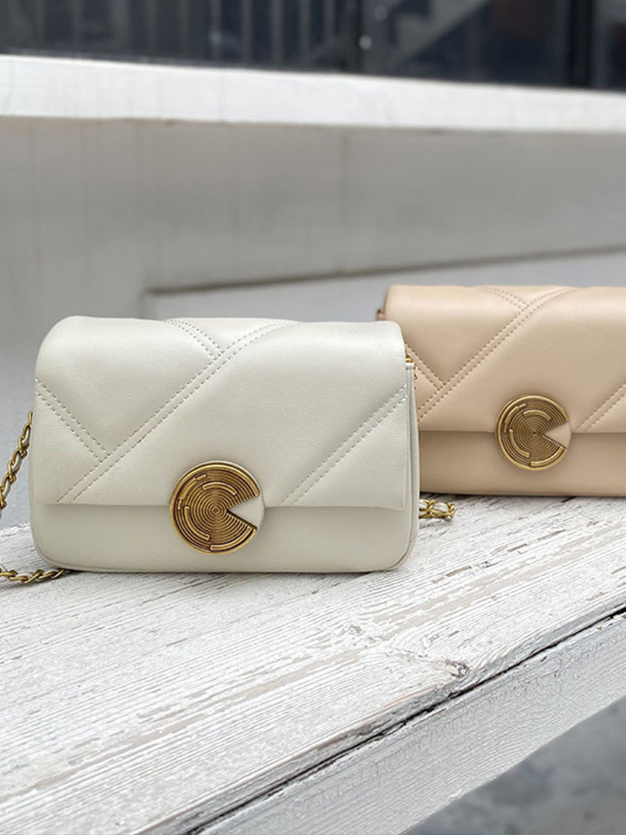 Quilted Leather Chain Crossbody