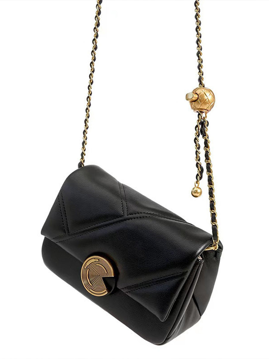Quilted Leather Chain Crossbody