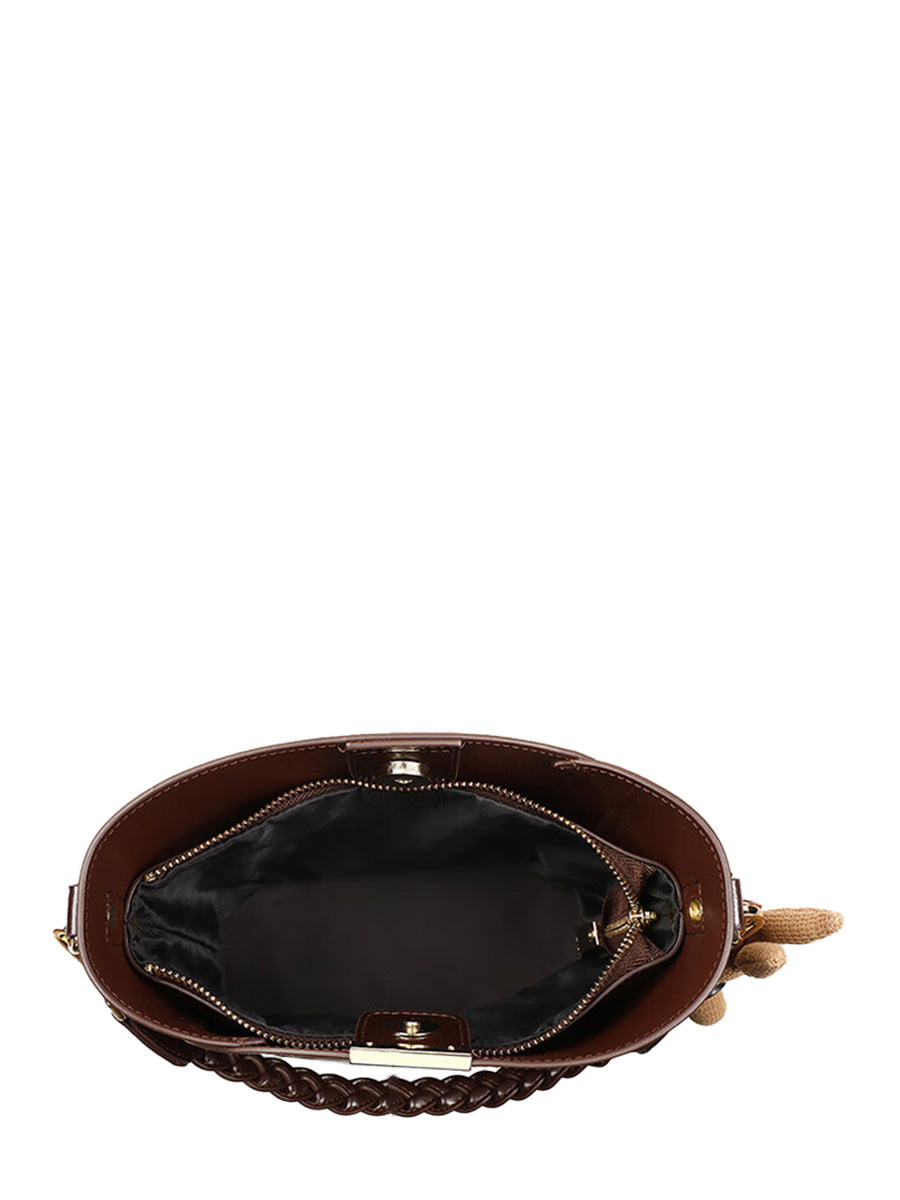 Retro Leather Bucket Bag
