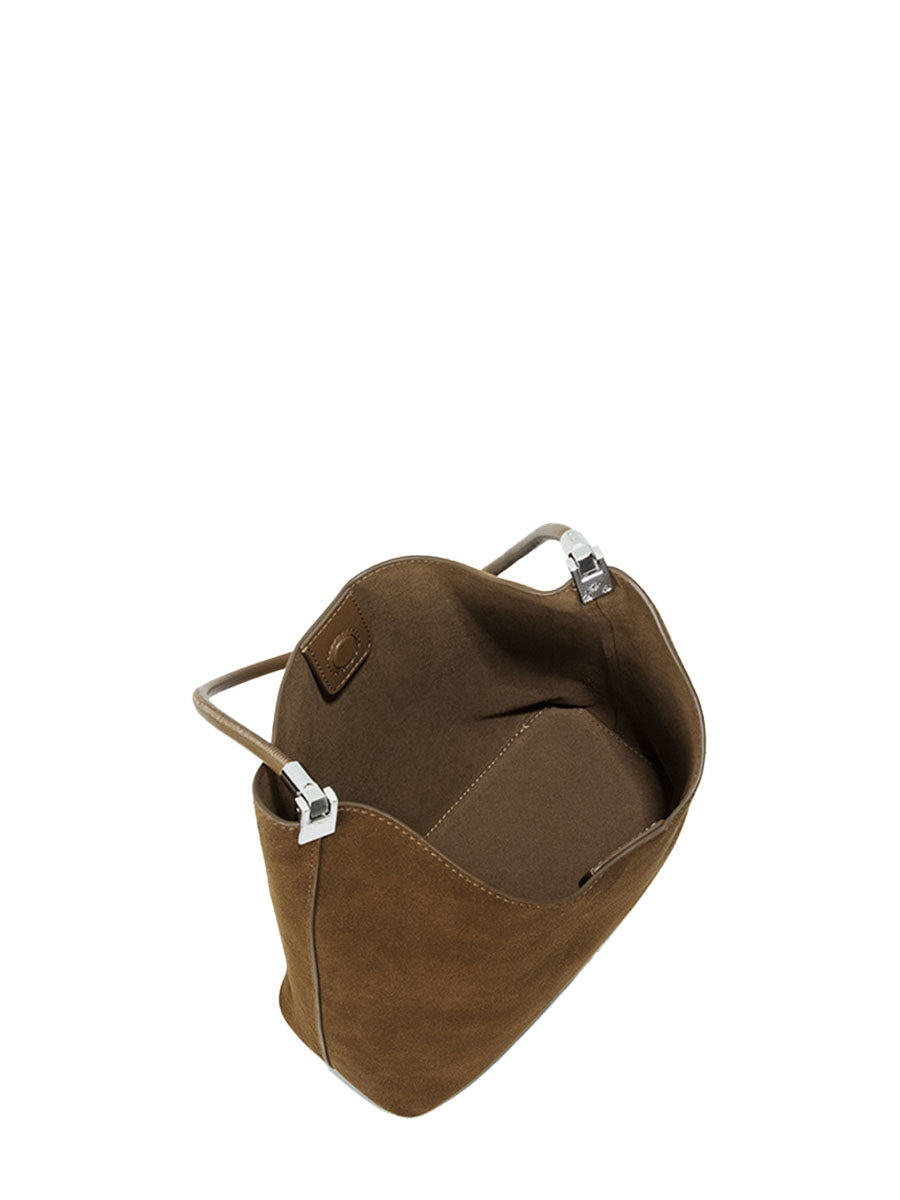 Suede Leather Bucket Bag