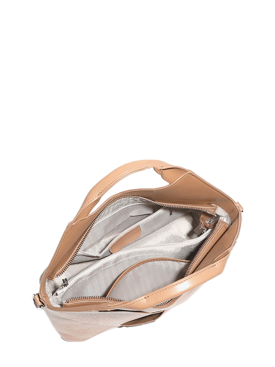 V-Shaped Woven Handbag