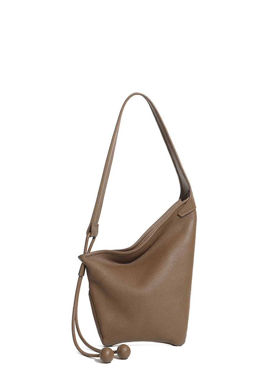 Asymmetrical Horn-Shaped Bucket Bag
