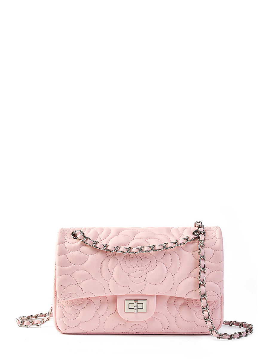 Camellia Quilted Chain Shoulder Bag
