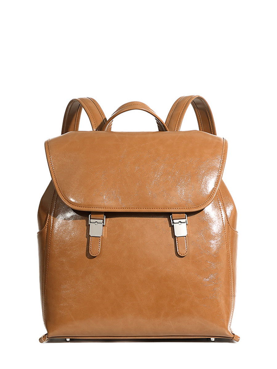 Glossy Flap Travel Backpack