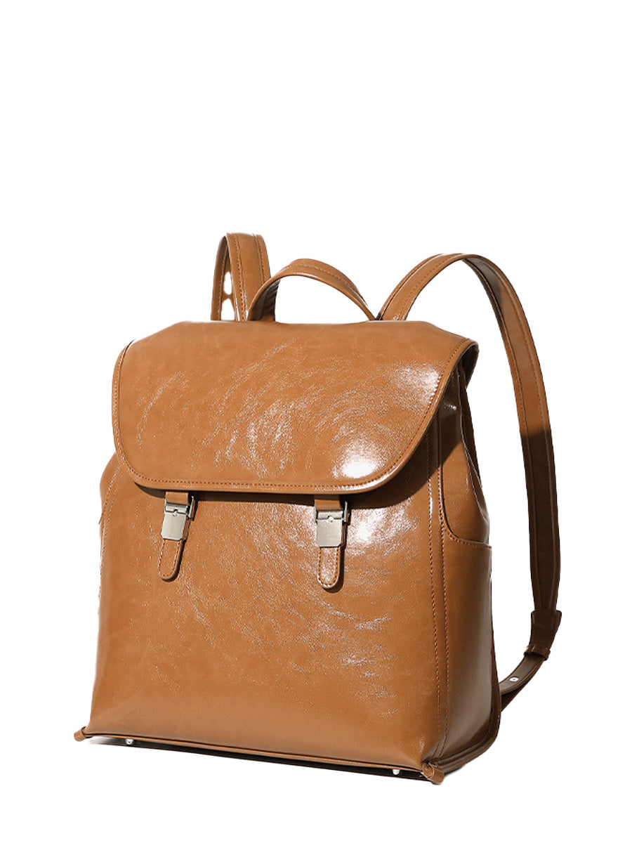 Glossy Flap Travel Backpack
