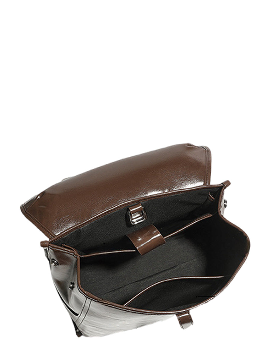 Glossy Flap Travel Backpack