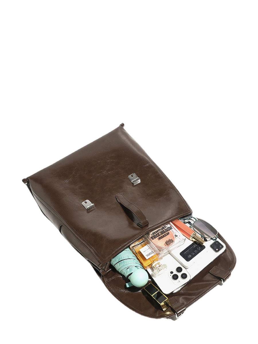 Glossy Flap Travel Backpack
