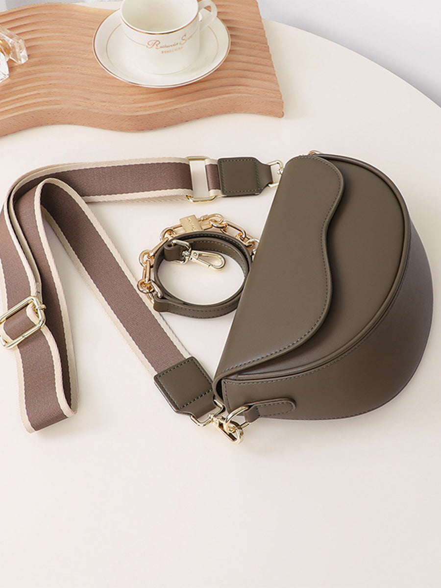 Gold Chain Baguette Crossbody Bag