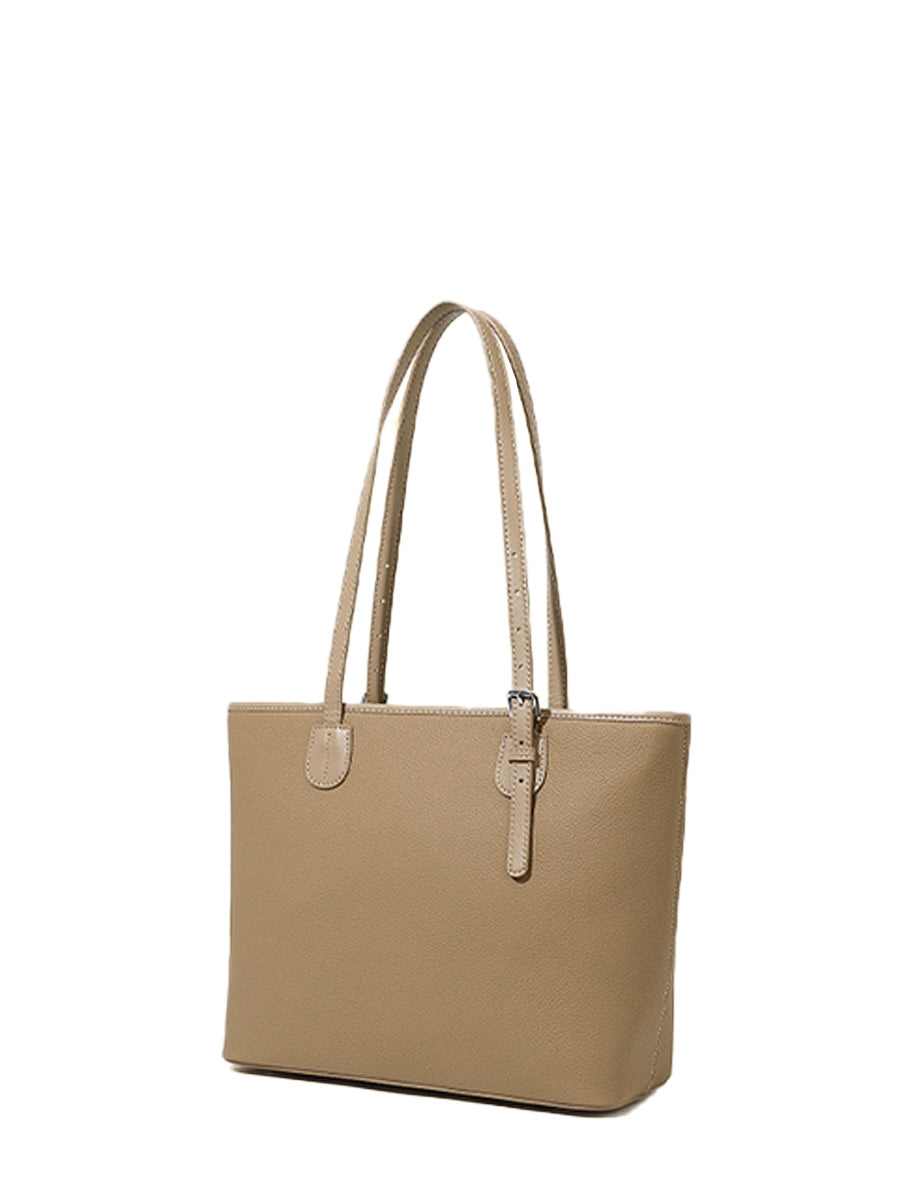 Grain Leather Work Tote Bag