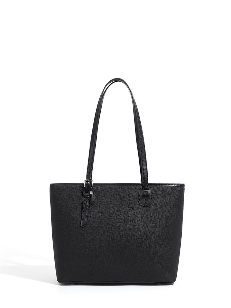 Grain Leather Work Tote Bag