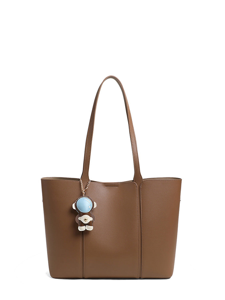 Large Leather Commuter Tote