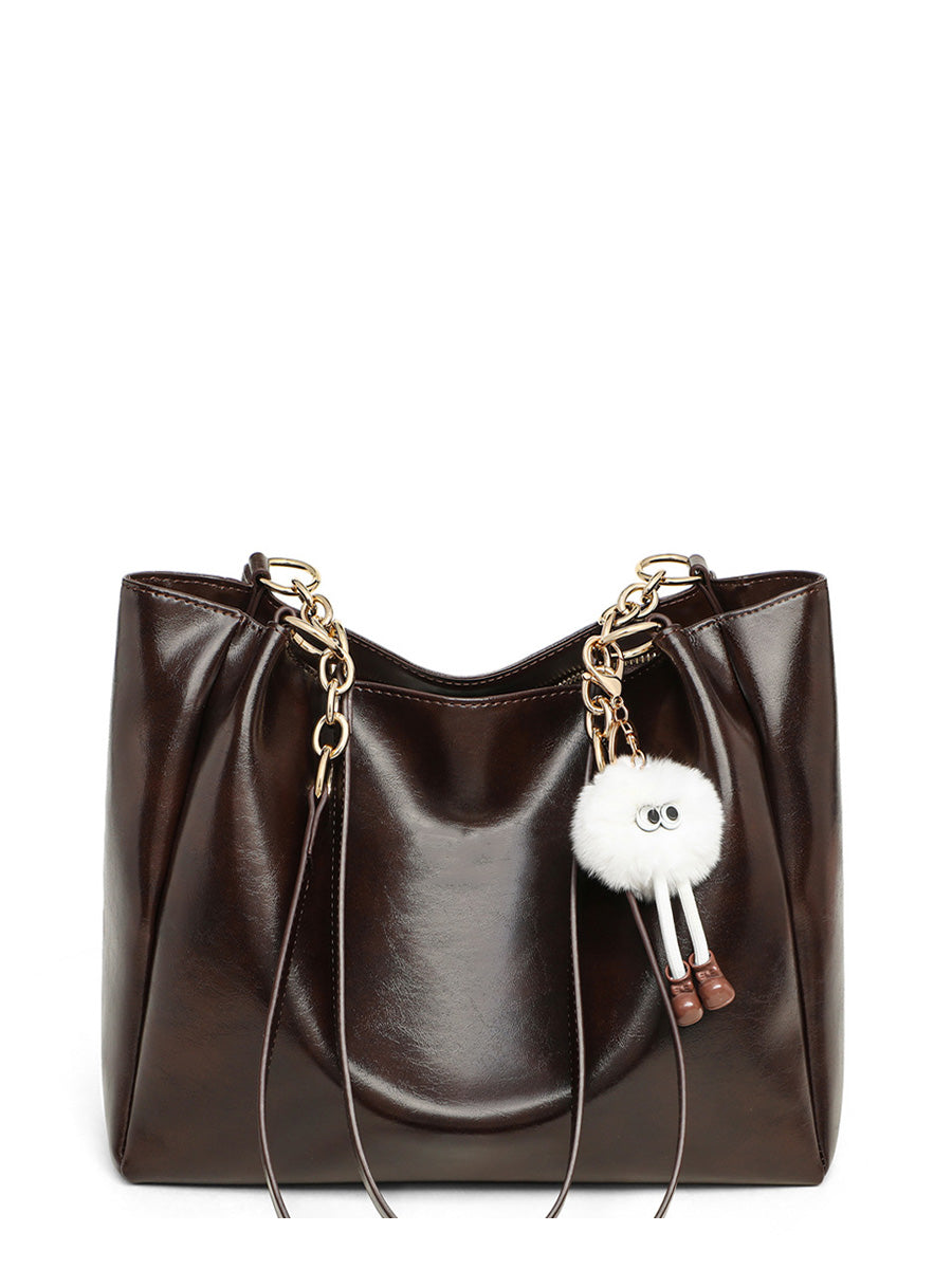 Large Leather Work Tote