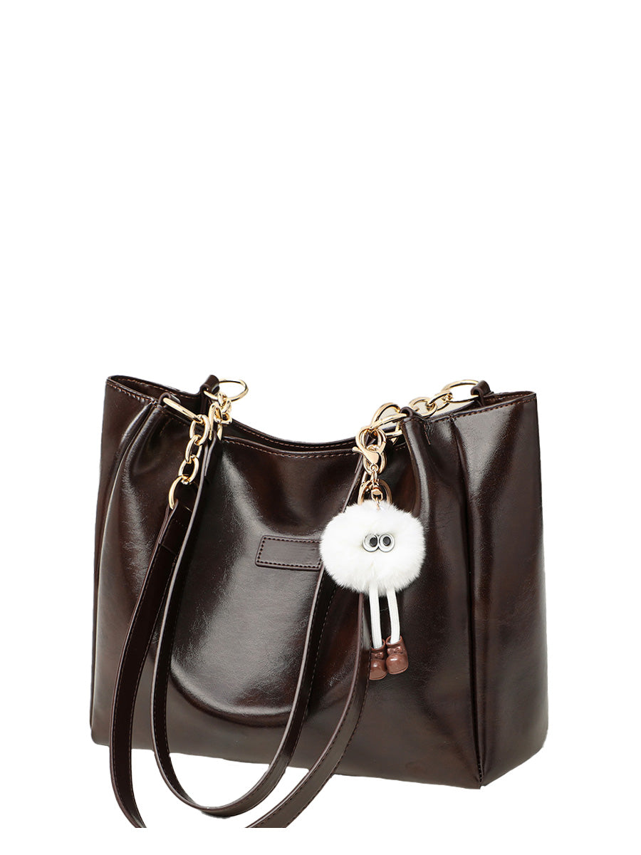 Large Leather Work Tote