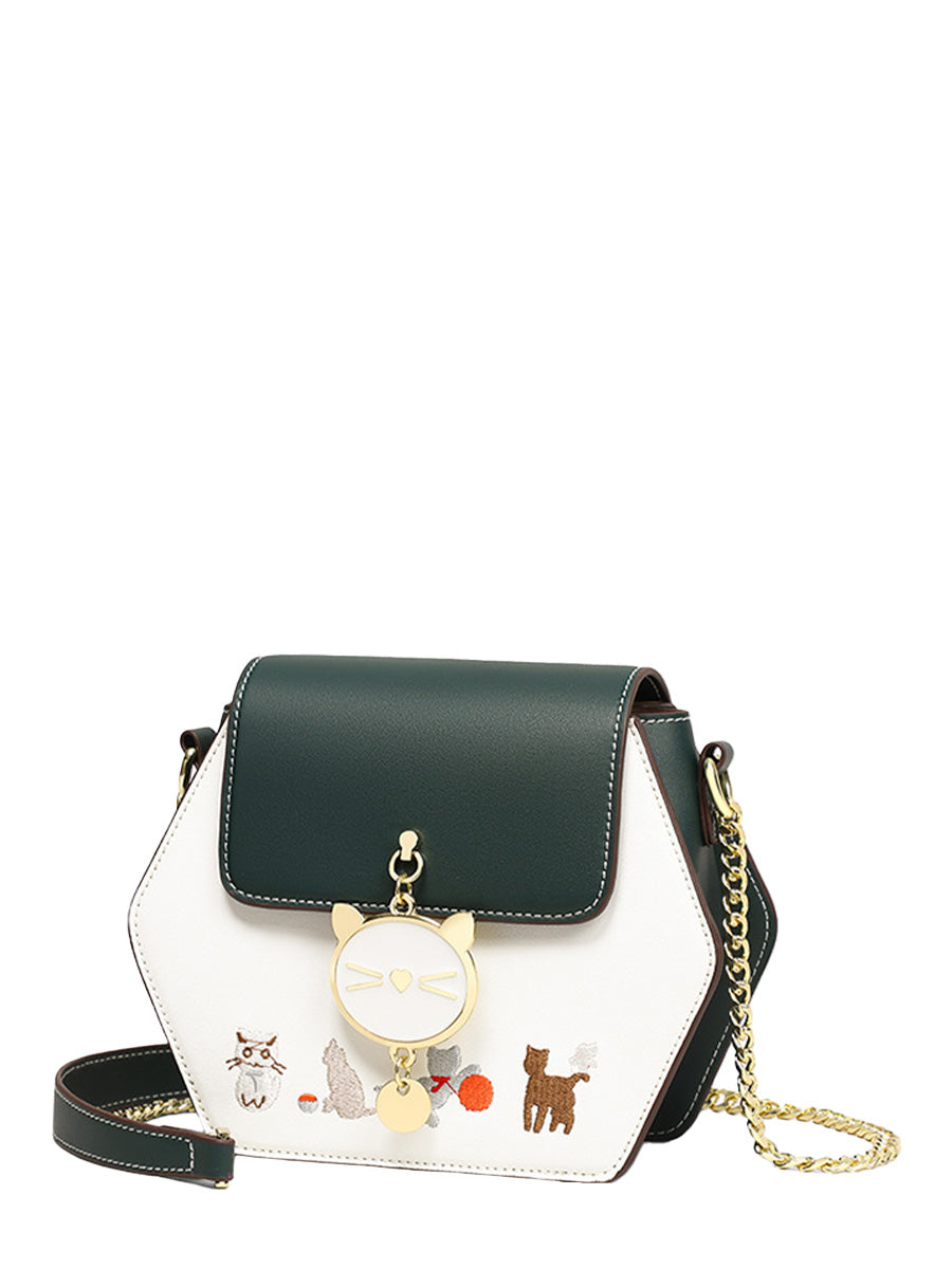 Leather Chain Crossbody Mini Bag