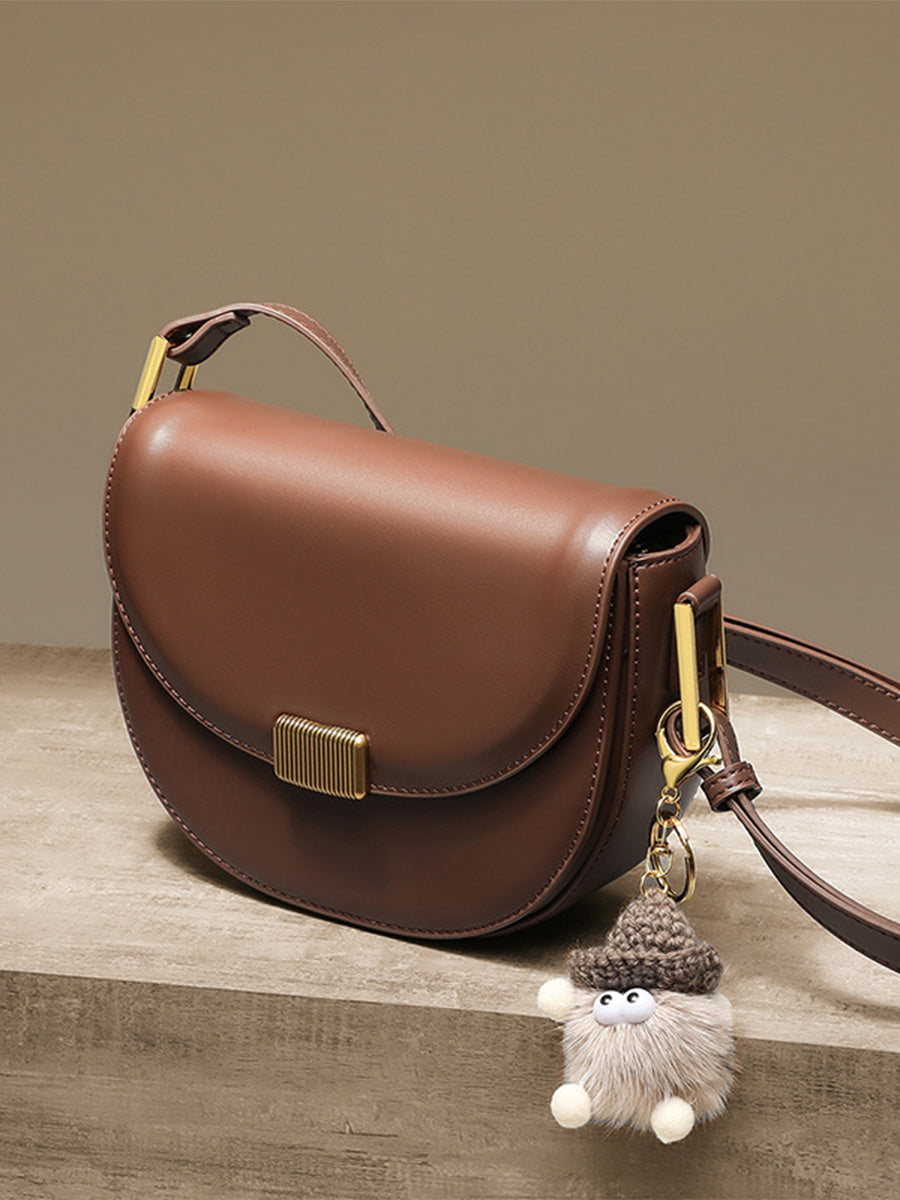 Leather Hobo Crossbody Bag