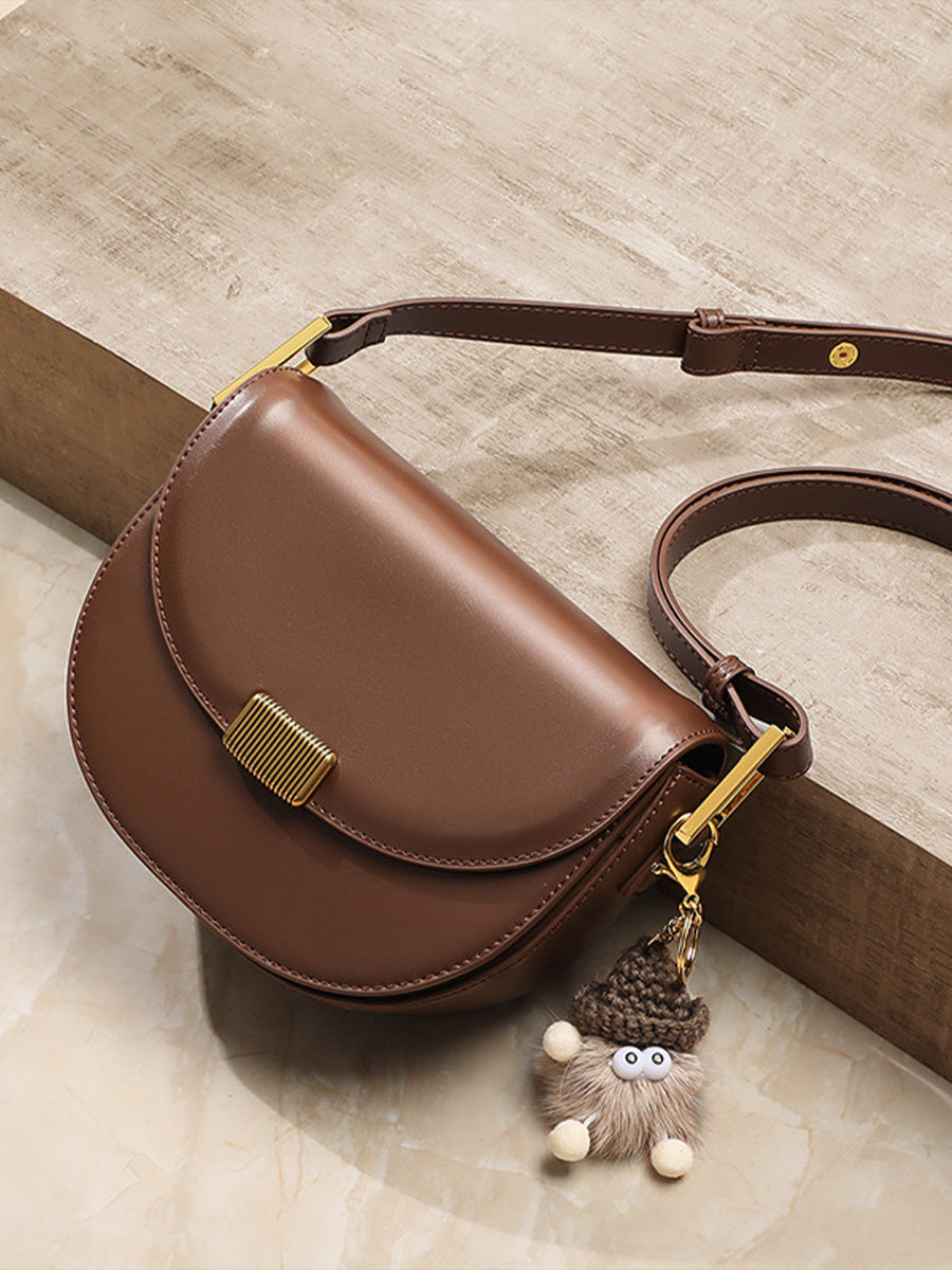Leather Hobo Crossbody Bag