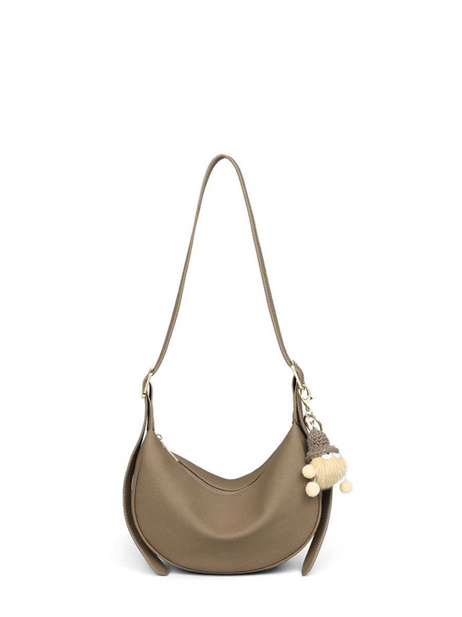 Leather Slouchy Hobo Bag