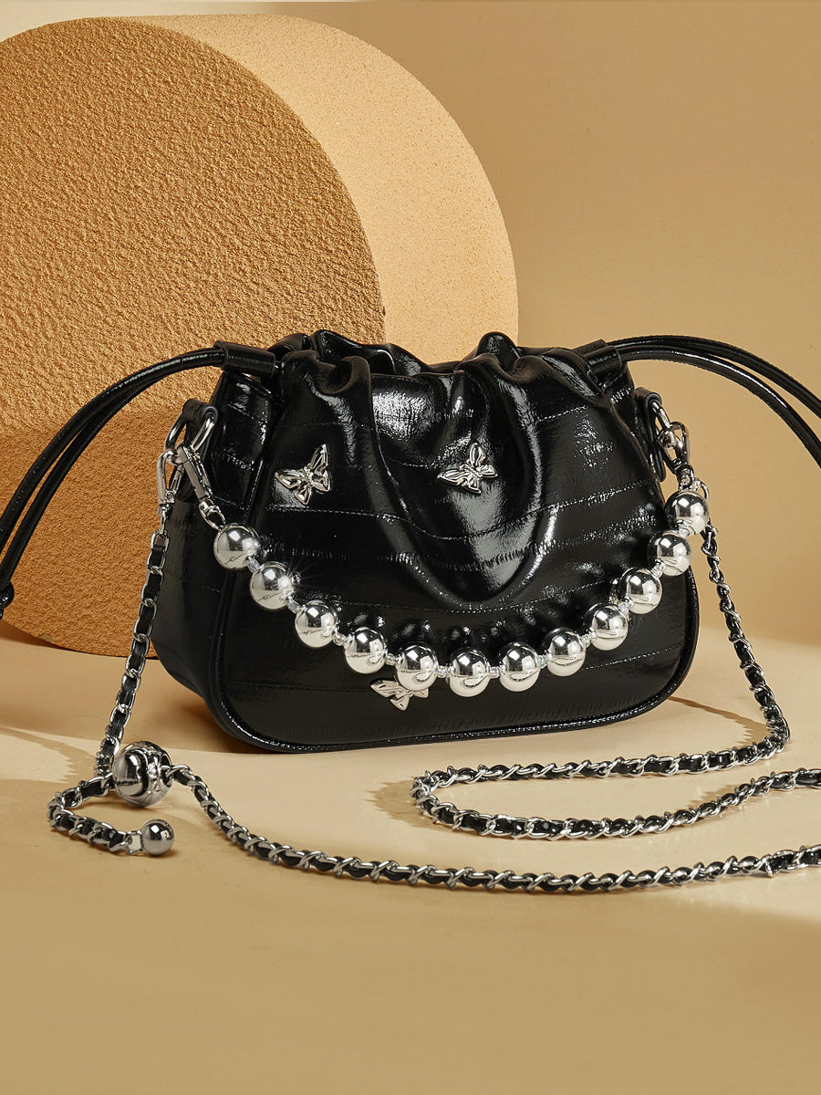 Pearl Glossy Crossbody Bag