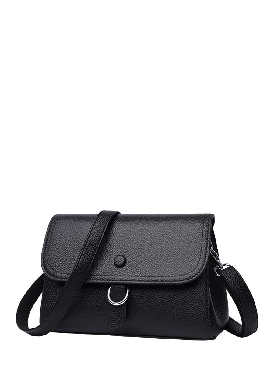 Pebbled Leather Box Crossbody