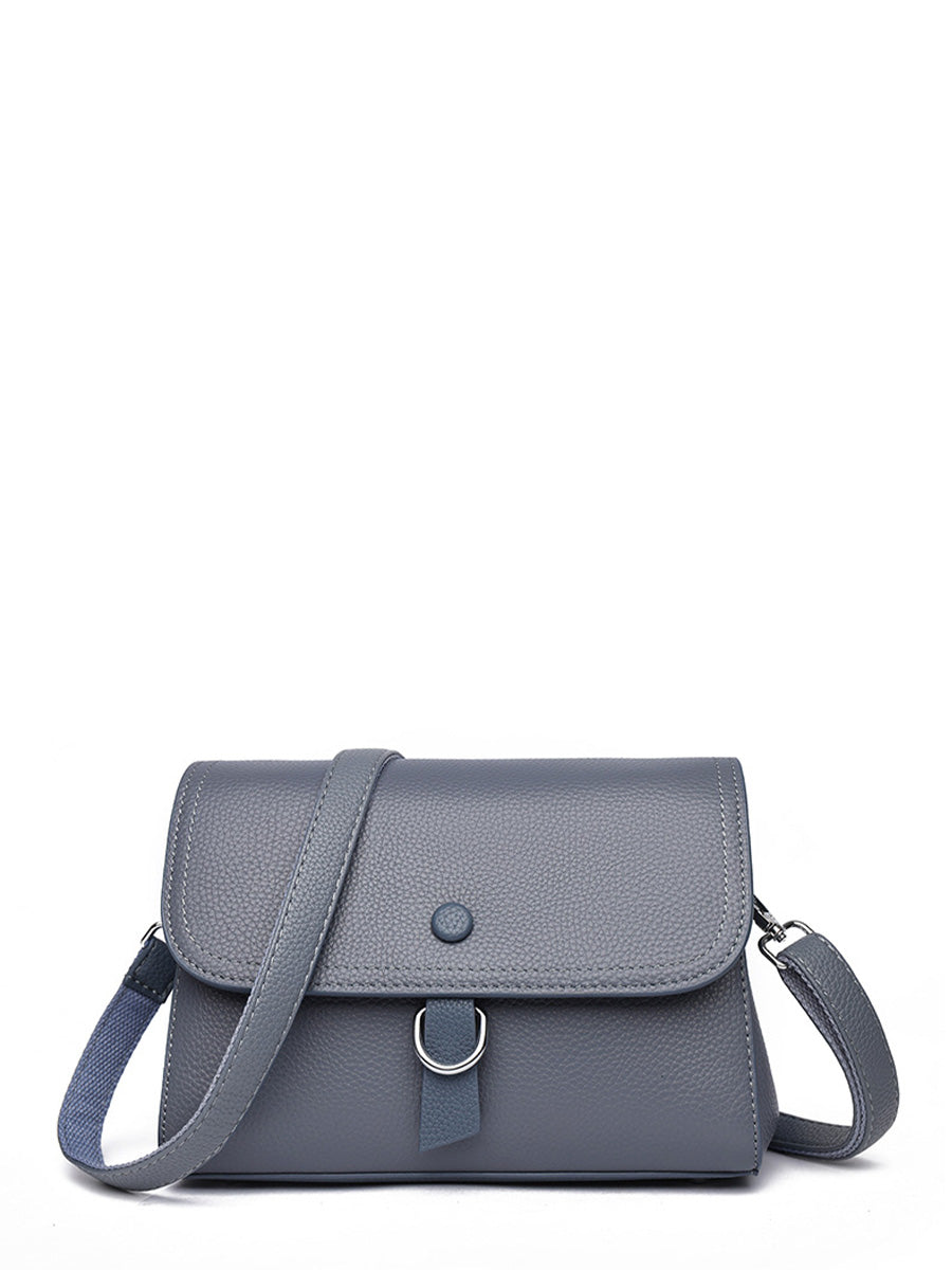 Pebbled Leather Box Crossbody
