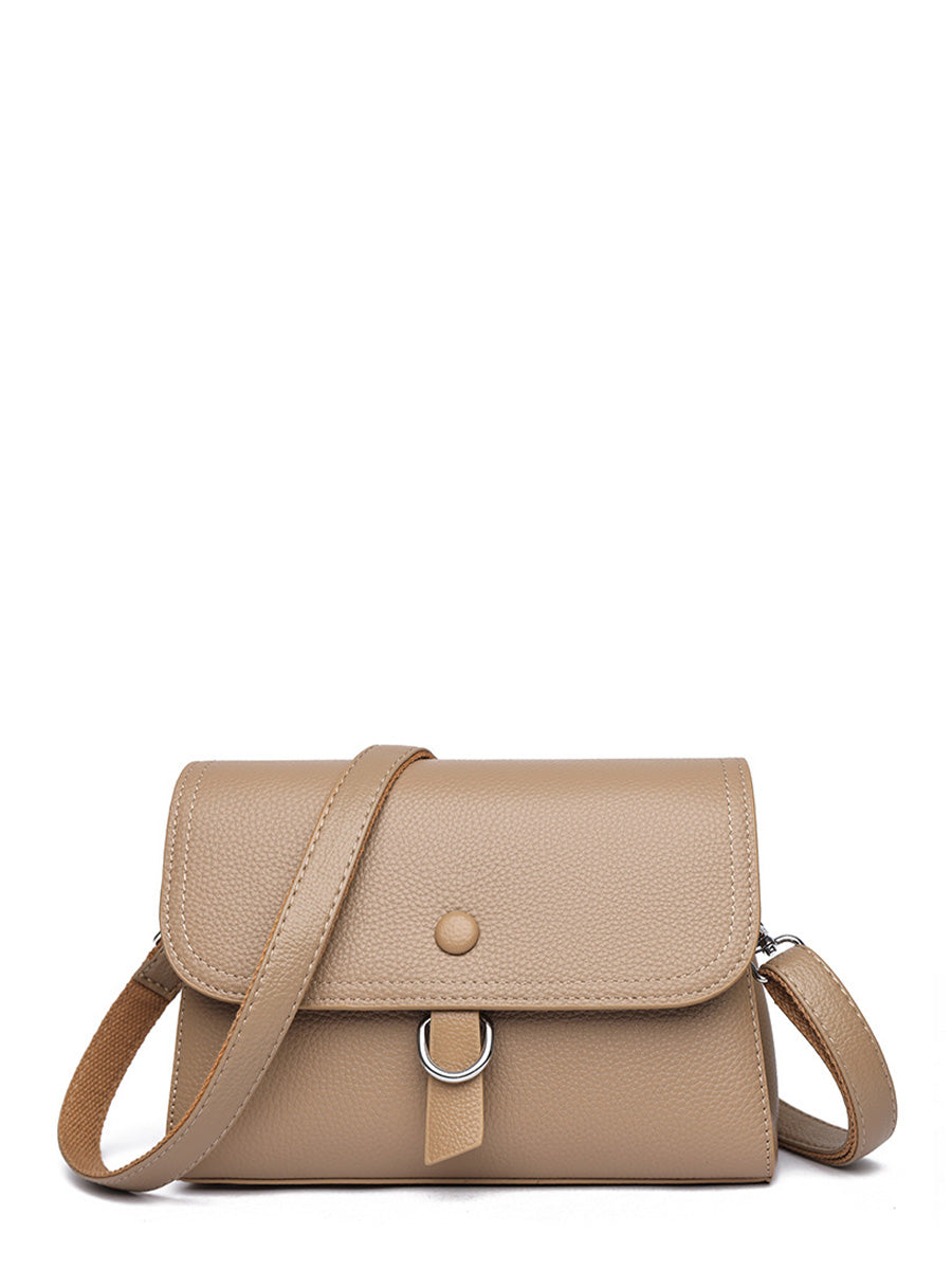 Pebbled Leather Box Crossbody
