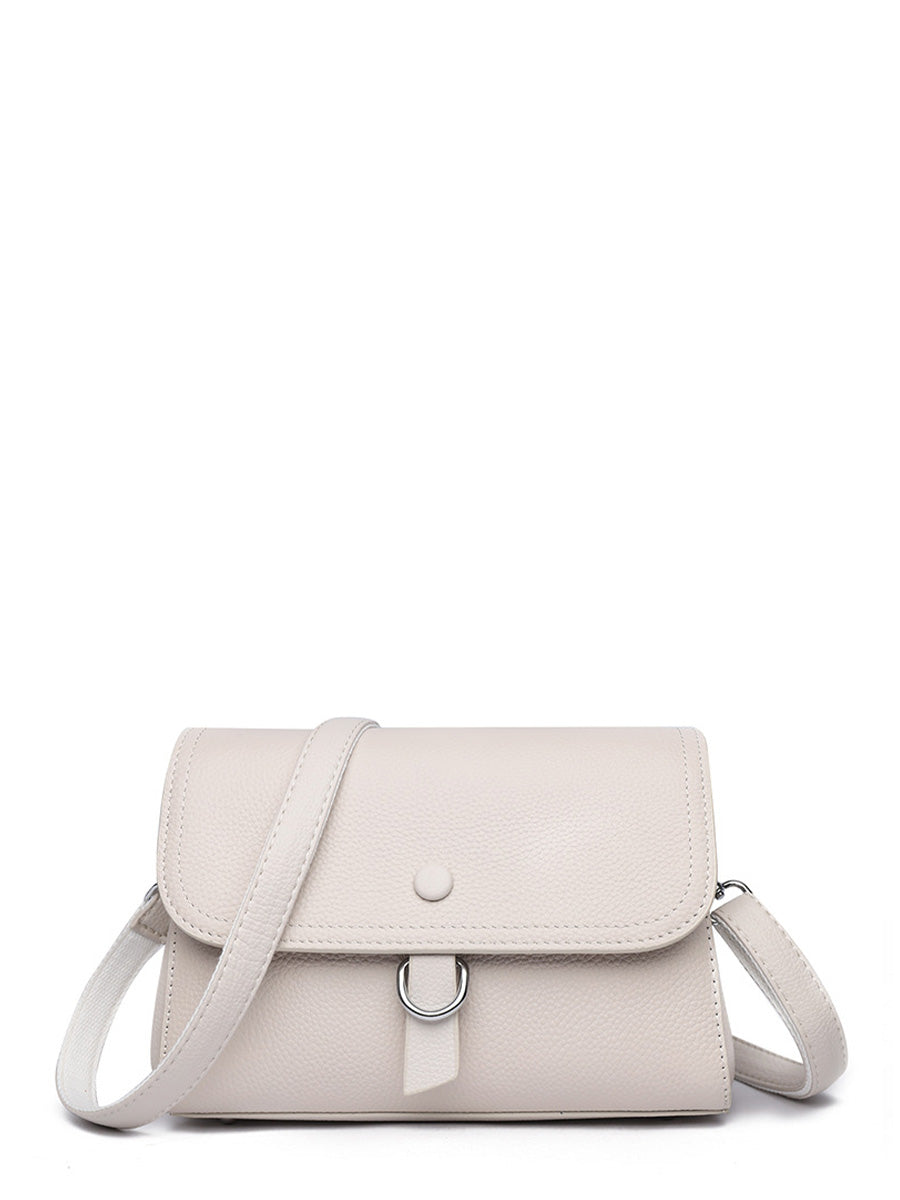 Pebbled Leather Box Crossbody