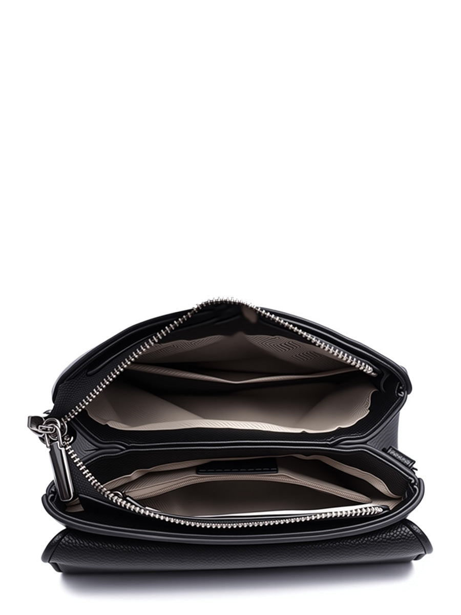 Pebbled Leather Box Crossbody