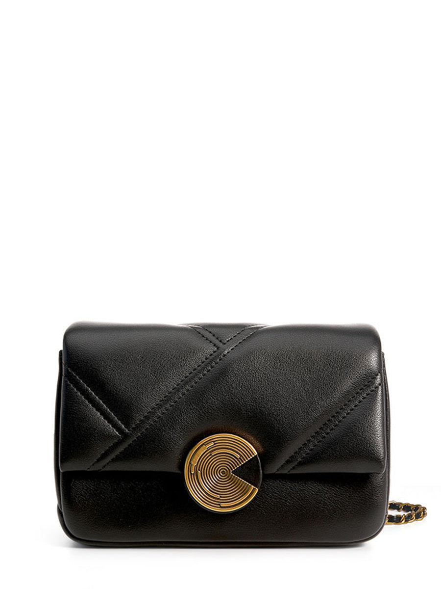 Quilted Leather Chain Crossbody