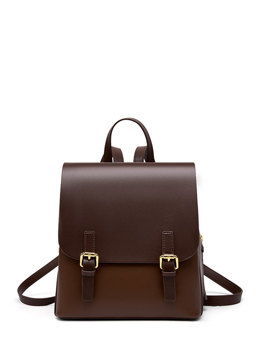 Vintage Buckle Satchel Backpack