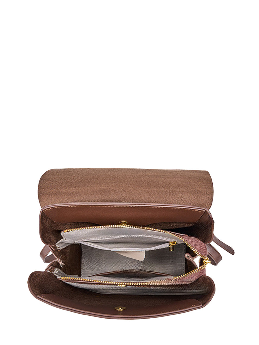 Vintage Buckle Satchel Backpack