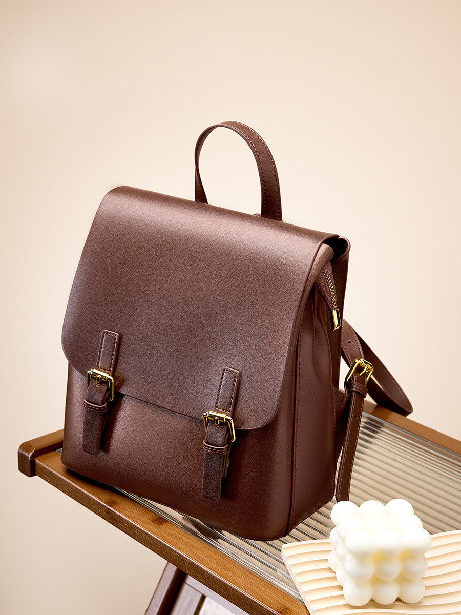 Vintage Buckle Satchel Backpack