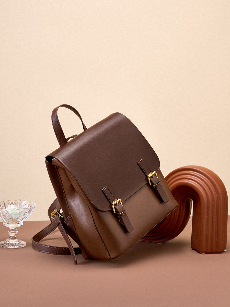 Vintage Buckle Satchel Backpack