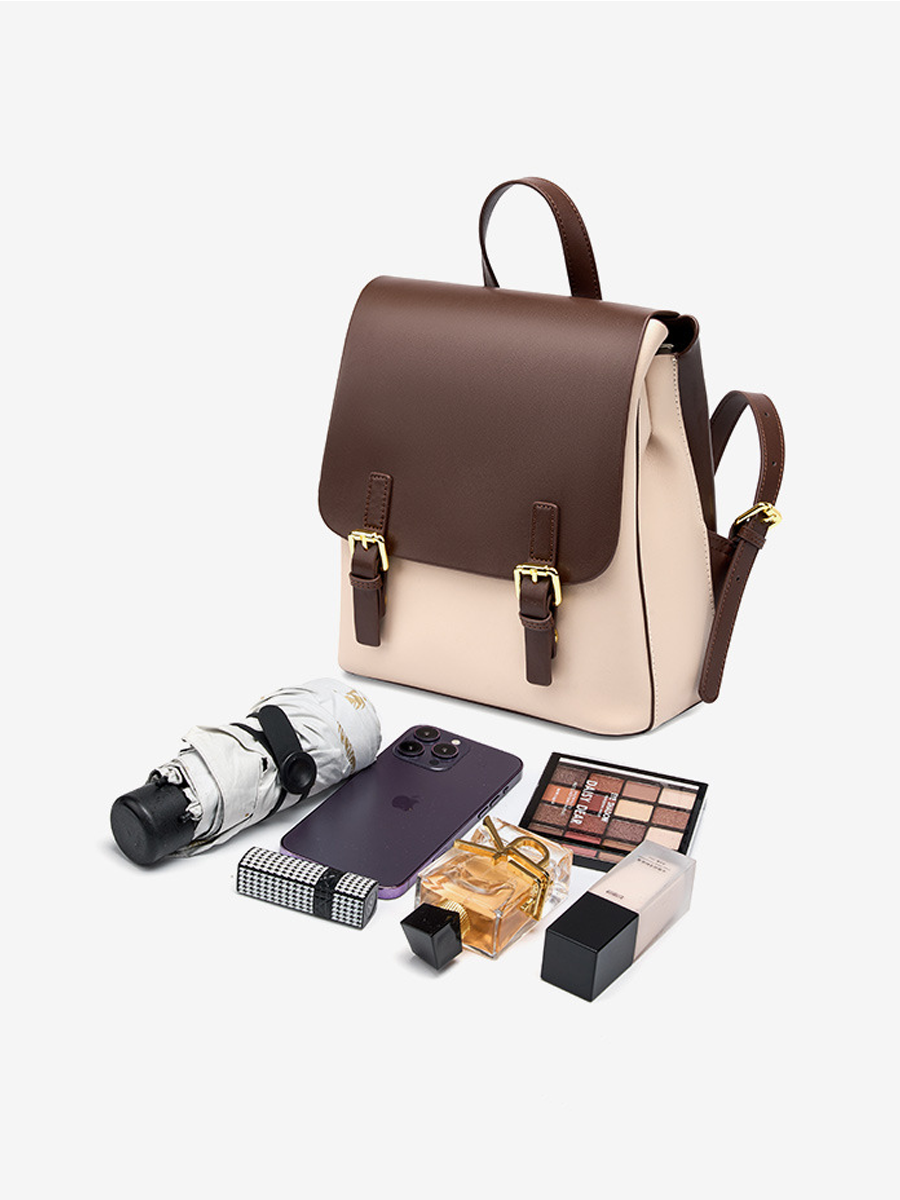 Vintage Buckle Satchel Backpack